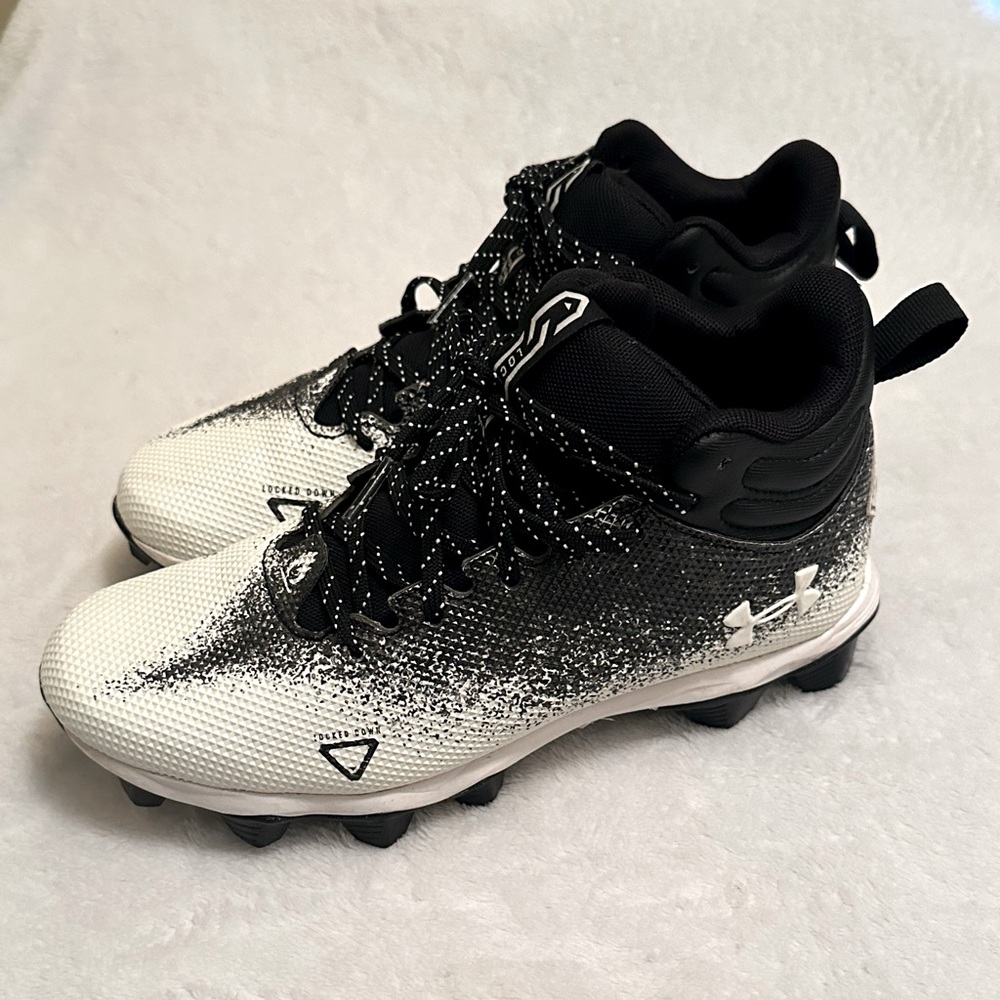 Under Armour Black and White Kids Shoes
